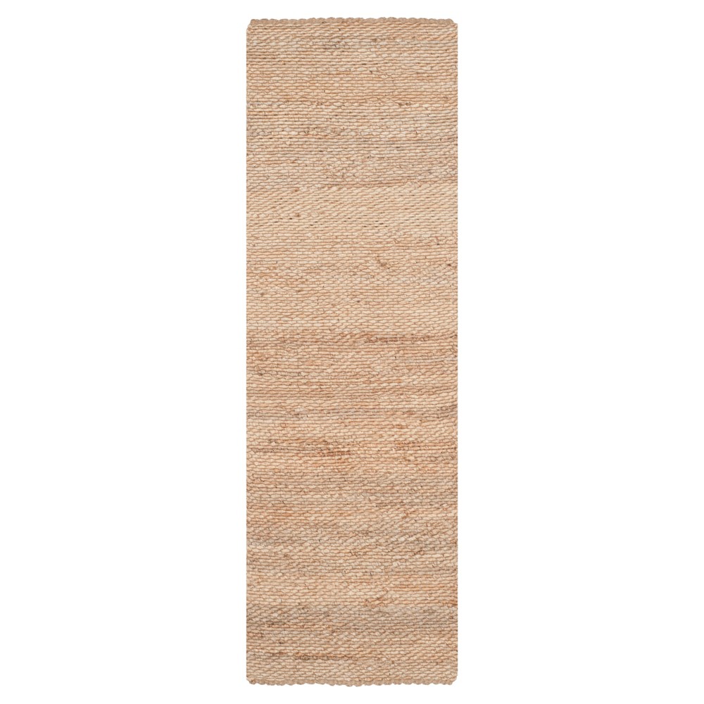 2'6inx10' Solid Runner Natural - Safavieh