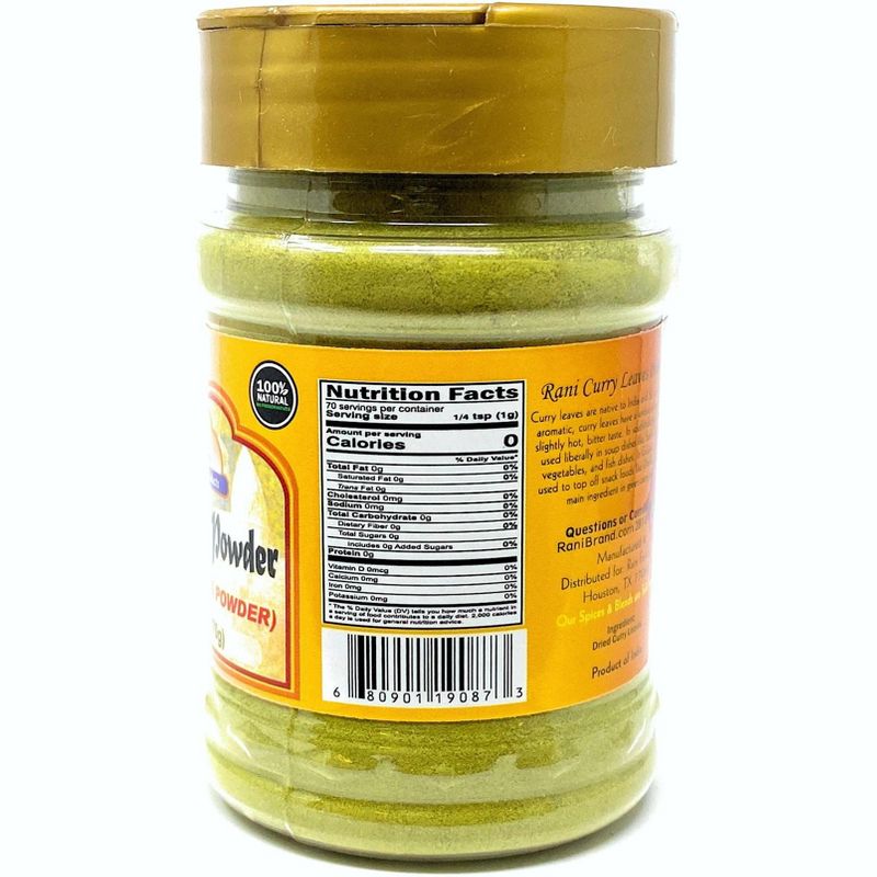 Curry Leaves (Kari Neem Patha) Powder - 2.4oz (70g) - Rani Brand Authentic Indian Products, 5 of 7