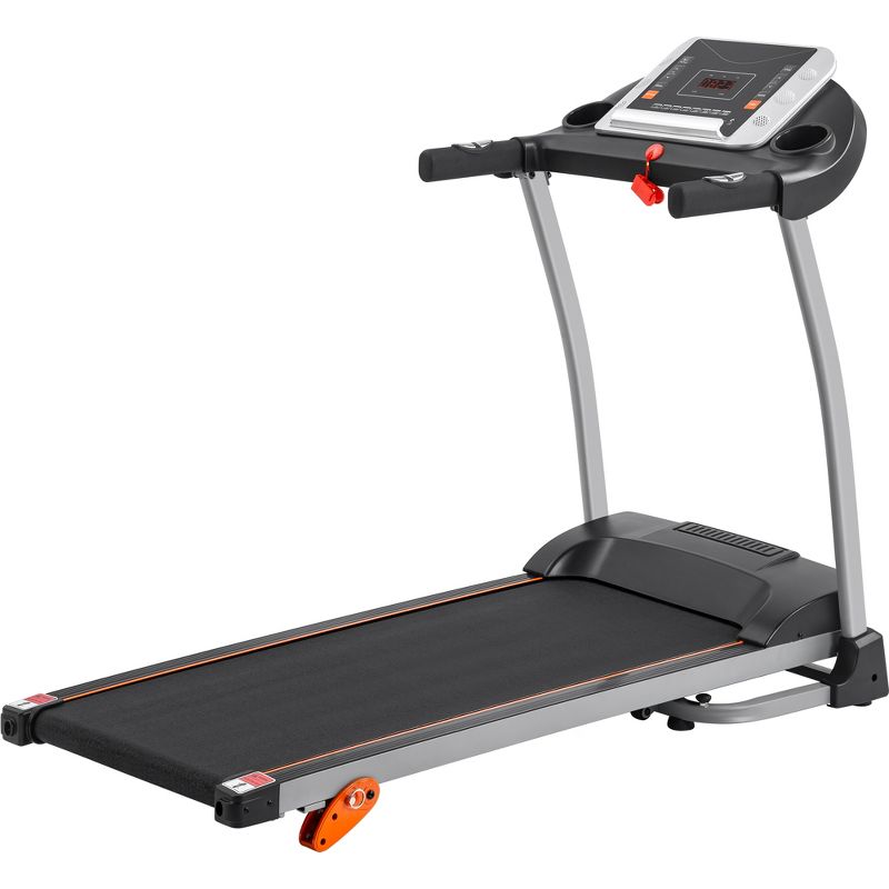 1.5HP Electric Adjustable Compact Folding Treadmill with Equipment Holder, Pulse Sensor and 3 Levels of Incline - ModernLuxe, 3 of 12
