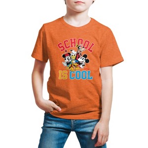 Boys' - Disney - School Is Cool Short Sleeve Graphic T-Shirt - 1 of 4