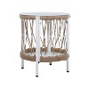 Dexmalle 17.32"Patio End Table,Handwoven Rope with Powder,Beige - 4 of 4