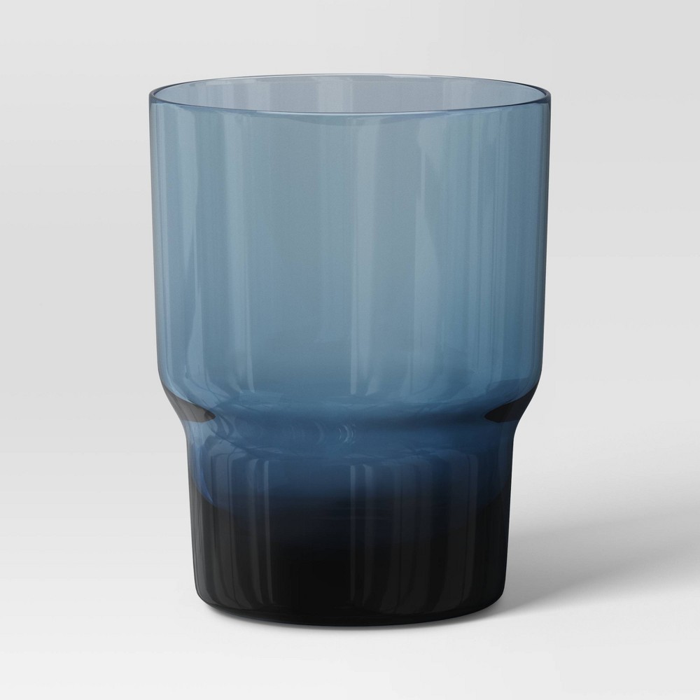Photos - Glass 9.6oz Short  Tumbler Blue - Threshold™