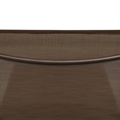 Ergonomic Outdoor Aluminum Lounge Set with Adjustable Chairs & Side Table - Brown