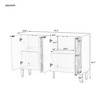LIVAREEmlen 47.2'' Modern TV Stand with 2 Spacious Storage Space, Solid Wood Legs and Anti-tip Device For Living room, Up to 43'' - 3 of 4