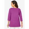 Jessica London Women's Plus Size Stretch Cotton Boatneck Tunic - 3 of 4