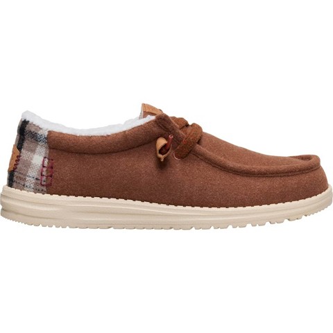 HEYDUDE Wally Cozy Plaid , Downtown Brown/Multi, 12