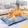Modern Dog Bed, Soft Faux Fur Fabic Dog Crate Mat with High Density Foam for Large and Medium Dog, Dog Mattress with Anti-Slip Bottom, Gray - 3 of 4