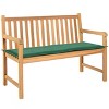 vidaXL Outdoor Bench Seat Cushion - Comfortable Oxford Polyester Fabric in Green 47.2"x19.7"x1.2" – Ideal Garden Furniture Accessory - 2 of 4