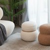 WKJ1Y White snowman stool, Greig plush cushion, playful and cute, suitable for any spacehite - 3 of 4