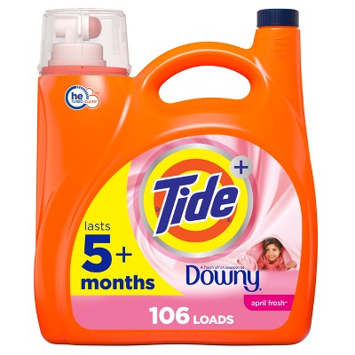Tide Plus Downy April Fresh HE Compatible Liquid Laundry Detergent Soap