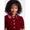 Such A Stunner Velvet Shirt Dress - ModCloth , Red - 3 of 4