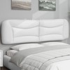 vidaXL Headboard Cushion Hanging Upholstered Bed Back Pillow Faux Leather - White 76" - 2 of 4