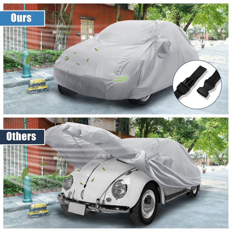 Unique Bargains Waterproof with Zipper Car Cover for Volkswagen New Beetle 98-19 Silver Tone, 4 of 7