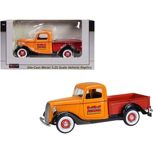 1937 Ford Pickup Truck "Minneapolis Moline" Orange with Red Truck Bed and Black Fenders 1/25 Diecast Model Car by SpecCast - 1 of 3