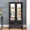Lighted Curio Cabinet with Glass Doors, Adjustable Shelves, LED Lighting, Drawer, Wine & Display Cabinet for Living Room, Home Decor, Storage - 2 of 4