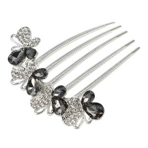 Unique Bargains Women's Retro Inlaid Flower Hair Side Comb 3.35"x3.15" 1 Pc - 1 of 4