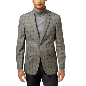 Tommy Hilfiger Mens Grid Two Button Blazer Jacket - 1 of 1