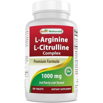 L-Arginine L-Citruline Complex 1000 mg 250 Tablets