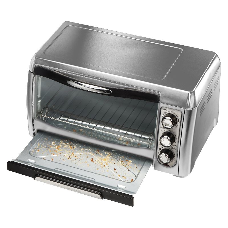 Hamilton Beach 6 Slice Convection Toaster Oven - Stainless Steel/Black- 31333, 4 of 9