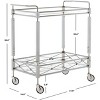 Ingrid 2 Tier Bar Cart - BCT8000A - Chrome/Glass - Safavieh - 4 of 4
