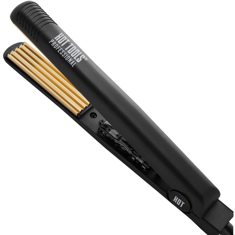 Hot Tools Pro Artist 24K Gold Crimping Iron | For Light Textured Crimps and Volume (1 in) , Micro Crimper Iron Model #HO-1174CRV2, 1 of 7