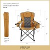Arrowhead Outdoor Portable Folding Camping Quad Chair w/ 6-Can Cooler, Heavy-Duty Carrying Bag, Supports up to 450lbs (Workwear Tan) - 3 of 4