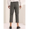 Lars Amadeus Men's Striped Slim Fit Business Flat Front Printed Pants - 3 of 4