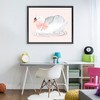 Stupell Industries White Swan with Pink Ribbon Floating Frame Canvas Art - 3 of 4