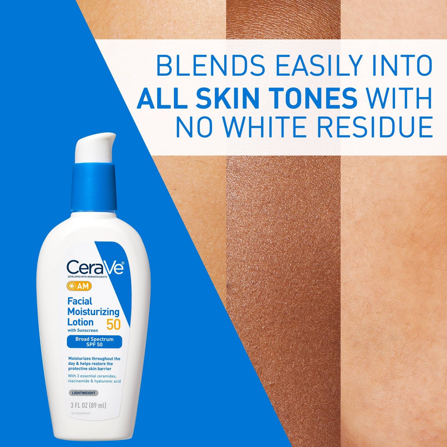 Увлажняющий лосьон для лица CeraVe AM SPF 50, 3 fl oz — фото 4