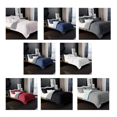 Jacler 3-Piece Lightweight Reversible All Season Down Alternative Comforter 1800 Thread Count Set