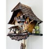 14" Musical Cuckoo Clock Cottage – Rocking Horse Boy, Waterwheel & Dancers - 3 of 4