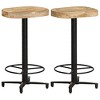 vidaXL Bar Stool Set of 2 Natural wood - 4 of 4