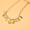 Cute Boho Charm Necklace for Women Paperclip Chain Necklace Sun Moon Star Coin Heart Flower Boot Boho Bow Charms Necklaces - 3 of 4