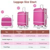 20"/24"/28" Hardshell Luggage, Lightweight Spinner Suitcase with TSA Lock, with/without Cosmetic Case 4M -ModernLuxe - 3 of 4