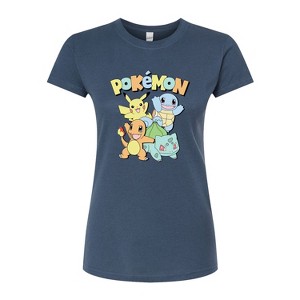 Women's - Pokémon - Kanto Starters Fitted Graphic T-Shirt - 1 of 3