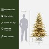 LuxenHome 7Ft Pre-Lit Artificial Gold Mixed Artificial Christmas Tree with Glitter Decor and Stand Green - 4 of 4
