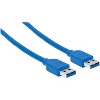 Manhattan® A-Male to A-Male SuperSpeed USB Cable, 6ft in Blue - 3 of 4