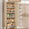 63 Inch Tall Storage Cabinet, Kitchen Pantry Cabinet 5 Tier Bathroom Cabinet with 2 Doors Adjustable Shelves for Kitchen, Dining Room, Bathroom - 4 of 4