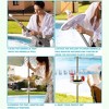 Zone Tech 12 inch White Beach Umbrella Table Tray with Cup Holders & Snacks Compartments, Easy Installation for Beach, Patio, Garden & Swimming Pool - 4 of 4