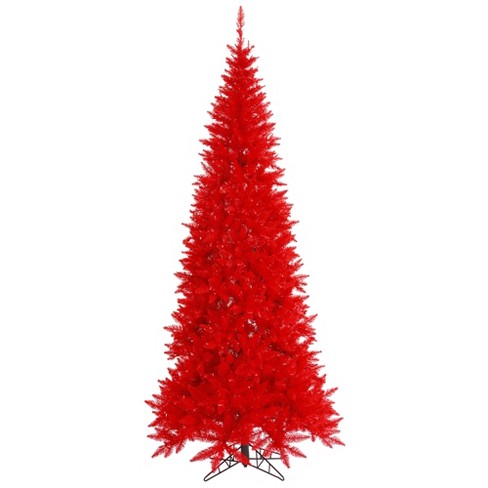 Vickerman Red Fir Slim Artificial Christmas Tree : Target