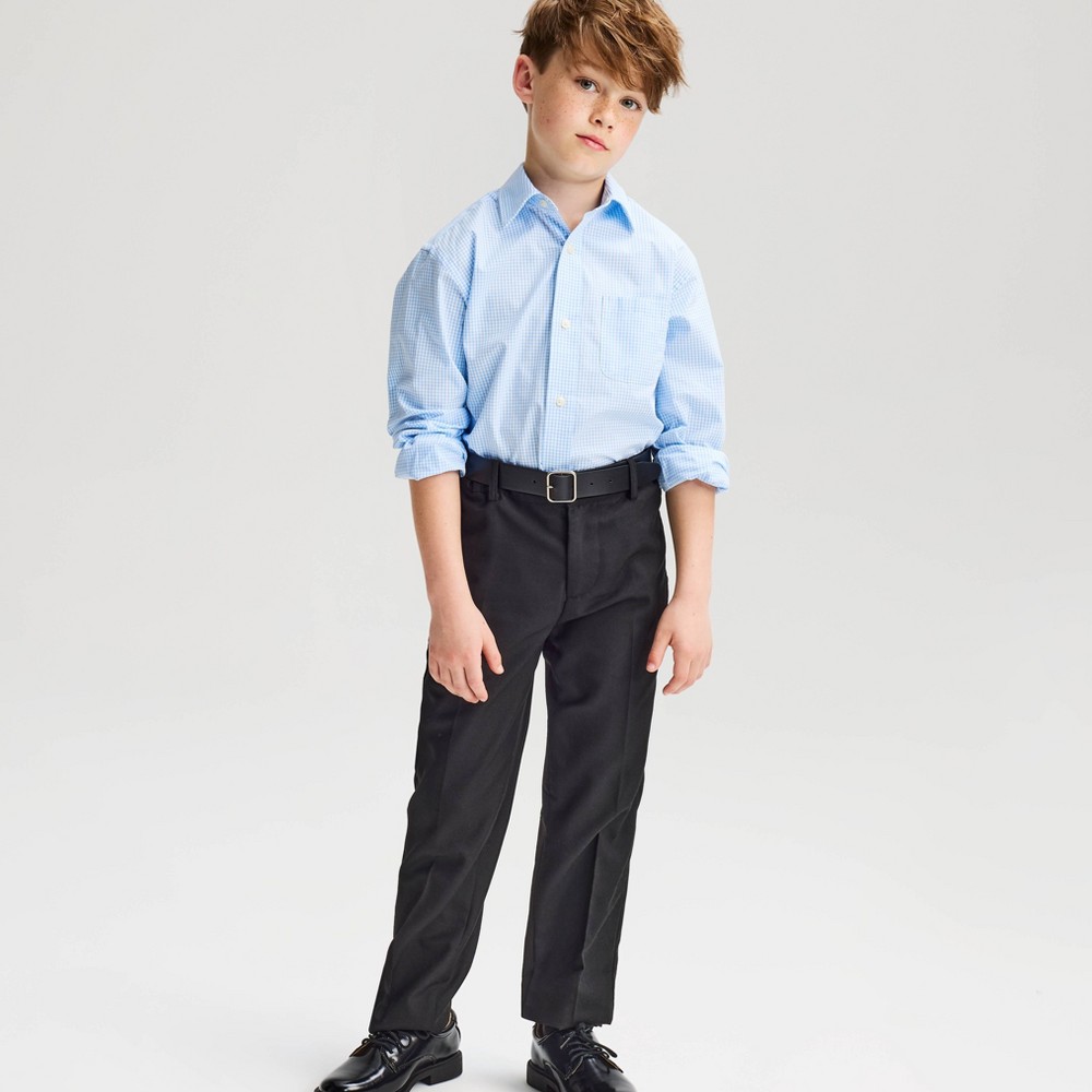 Boys' Regular Fit Suit Pants - Cat & Jack™ Black 12 Husky