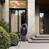 LuxenHome 28.5" Gray Resin Curve Column Sculpture Outdoor Water Fountain with Lights, Garden Waterfall Fountains Indoor and Outdoor Use - 3 of 4