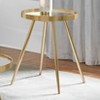 Kaelyn Round End Table with Mirrored Top Gold - Coaster - 2 of 4