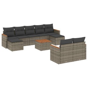 vidaXL Garden Sofa Set Grey - 1 of 4