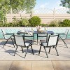 4-Pack Aluminum Patio Dining Chairs with Quick-Dry Textilene Mesh, Ergonomic Outdoor Seating for Poolside, Garden, Deck, and Commercial Use - 3 of 4