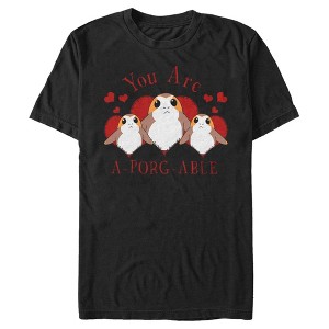 Men's Star Wars Valentine's Day You Are A-Porg-Able T-Shirt - 1 of 4