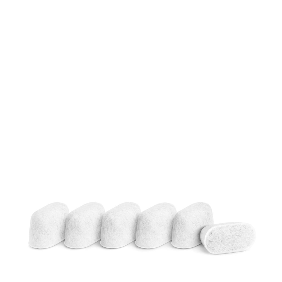 Breville Charcoal Water Filters 6pk: Replacement Coffee Water Filters for Barista Express, Disposable, White, 5x5, 0.5 lbs
