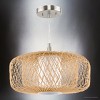 Urban Ambiance Luxury Natural Indoor Pendant,  10''H x 16"W x 16''D,  Natural Rattan Finish, UHP4532 - 3 of 4