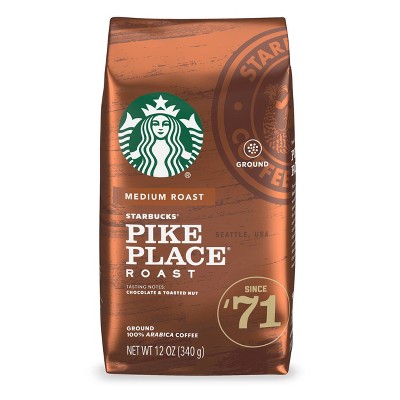 Starbucks Medium Roast Ground Coffee — Pike Place Roast — 100% Arabica — 1 bag (12 oz.)