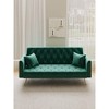 CAVINAS Loveseat Sleeper, Vintage Chair Bed Sleeper for Adults, Velvet Convertible Sofa Bed for Living Room - 2 of 4